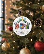 [2D FLAT ACRYLIC] Holy Family Nativity Ornament 2025 – Christian Christmas Keepsake Gift