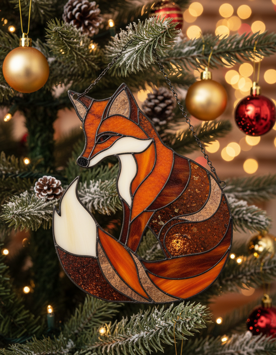 [2D FLAT ACRYLIC] Charming Fox Hanging Ornament – Acrylic Window Decor & Gift for Fox Lovers