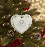 [2D FLAT ACRYLIC] Baby's First Christmas Ornament 2025 | Heart Keepsake Gift for New Mom & Dad