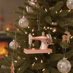 [2D FLAT ACRYLIC] Personalized Sewing Machine Christmas Ornament – Custom Gift for Seamstress