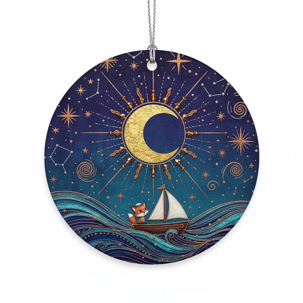 [2D FLAT ACRYLIC] Personalized Nativity Scene Ornament – Religious Ceramic Christmas Keepsake