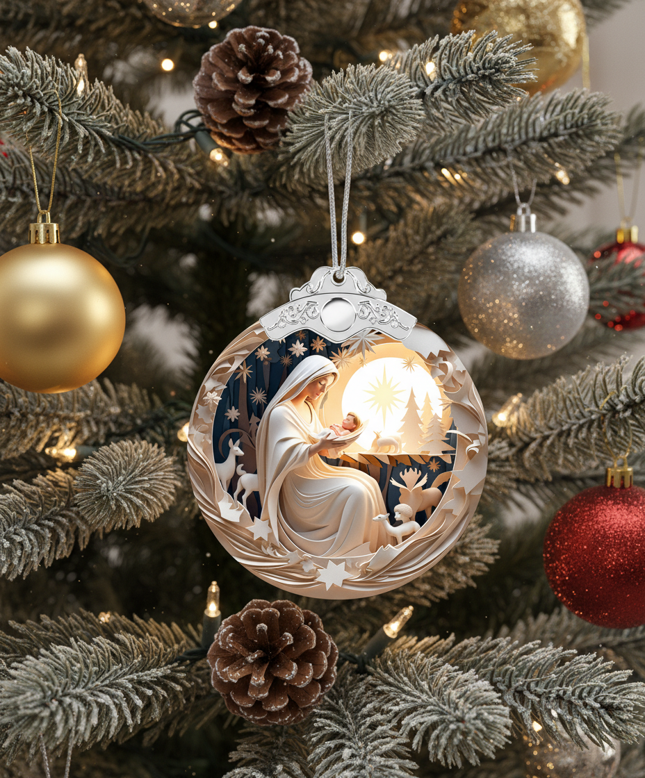 [2D FLAT ACRYLIC] Heartfelt Memorial Ornament – 'I Will Hold You in My Heart' Sympathy Gift