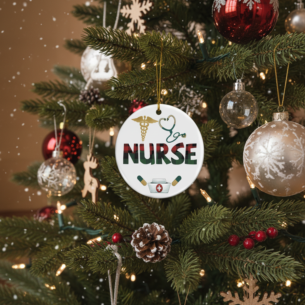 [2D FLAT ACRYLIC] Funny Nurse Christmas Ornament 2025 – "We Can't Fix Stupid" Gift for Nurses