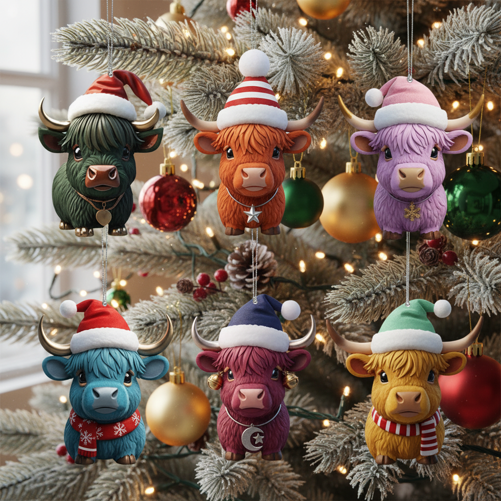 [2D FLAT ACRYLIC] Personalized Dog Christmas Ornament 2024 – Custom Pet Name Keepsake