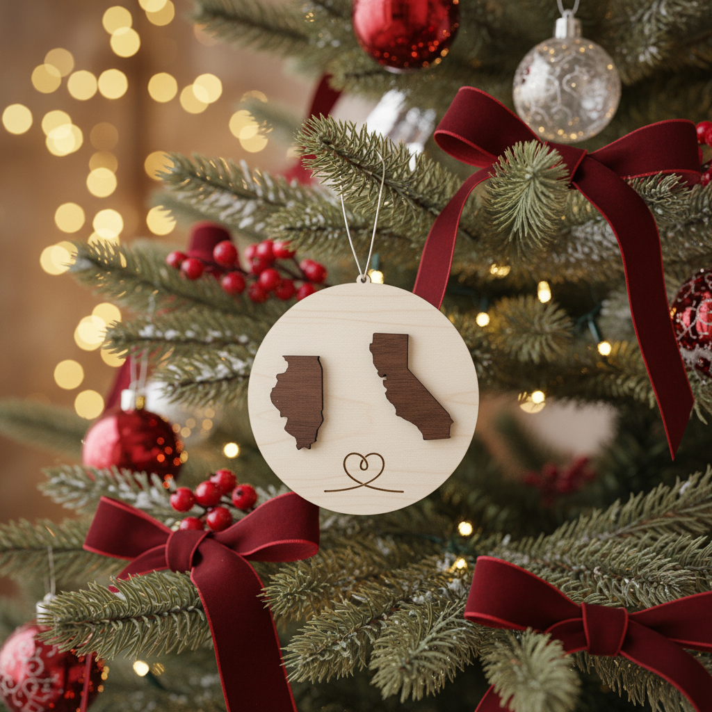 [2D FLAT ACRYLIC] Personalized Long Distance Friendship Ornament – Miles Don't Matter Best Friend Gift