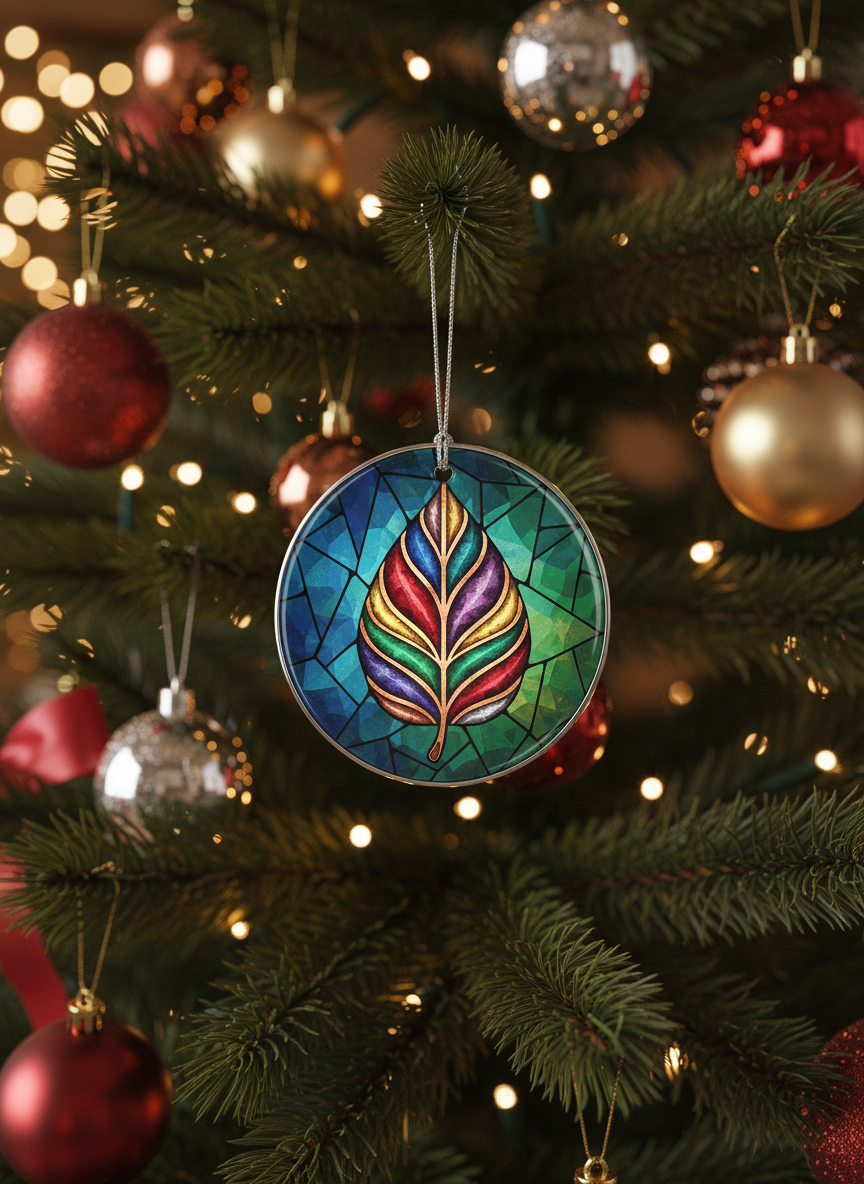 [2D FLAT ACRYLIC] Gallbladder Stained Glass Style Ornament – Unique Medical Gift for Doctors & Nurses