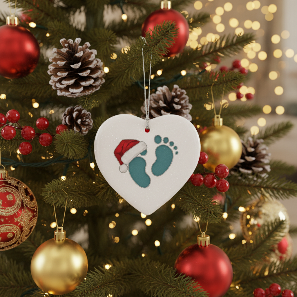[2D FLAT ACRYLIC] Pregnancy Announcement Christmas Ornament – Heartfelt Keepsake Gift for Expecting Parents