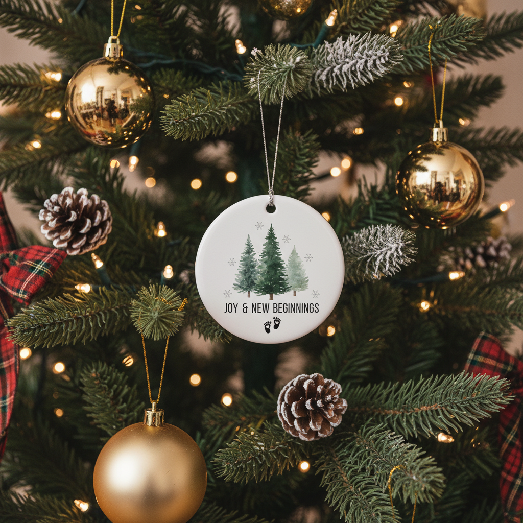 [2D FLAT ACRYLIC] Promoted to Grandparents Ornament – Pregnancy Announcement Christmas Gift