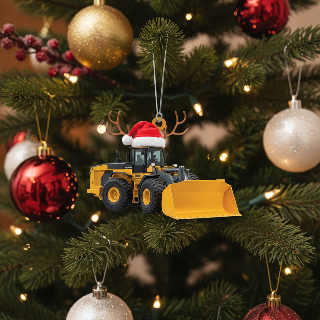 [2D FLAT ACRYLIC] Personalized Truck Driver Christmas Ornament | Custom Acrylic Trucker Gift