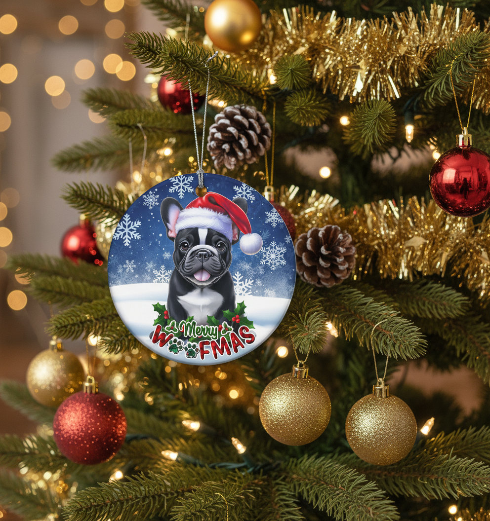 [2D FLAT ACRYLIC] Angel Bichon Frise Memorial Ornament | Rainbow Bridge Sympathy Gift for Dog Loss