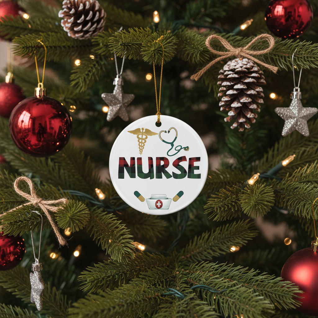 [2D FLAT ACRYLIC] Funny Nurse Christmas Ornament 2025 – "We Can't Fix Stupid" Gift for Nurses