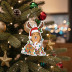 [2D FLAT ACRYLIC] Rough Collie Christmas Ornament – Festive Dog Lover Gift & Holiday Decor