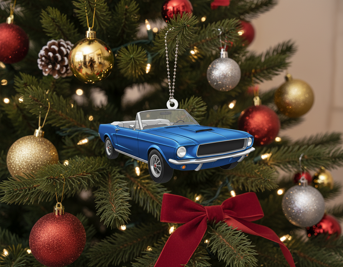 [2D FLAT ACRYLIC] Personalized Car Photo Ornament – Custom Holiday Gift for Car Lovers