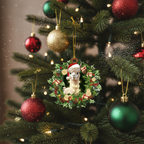 [2D FLAT ACRYLIC] Adorable Alpaca Christmas Ornament – Festive Holiday Keepsake Gift