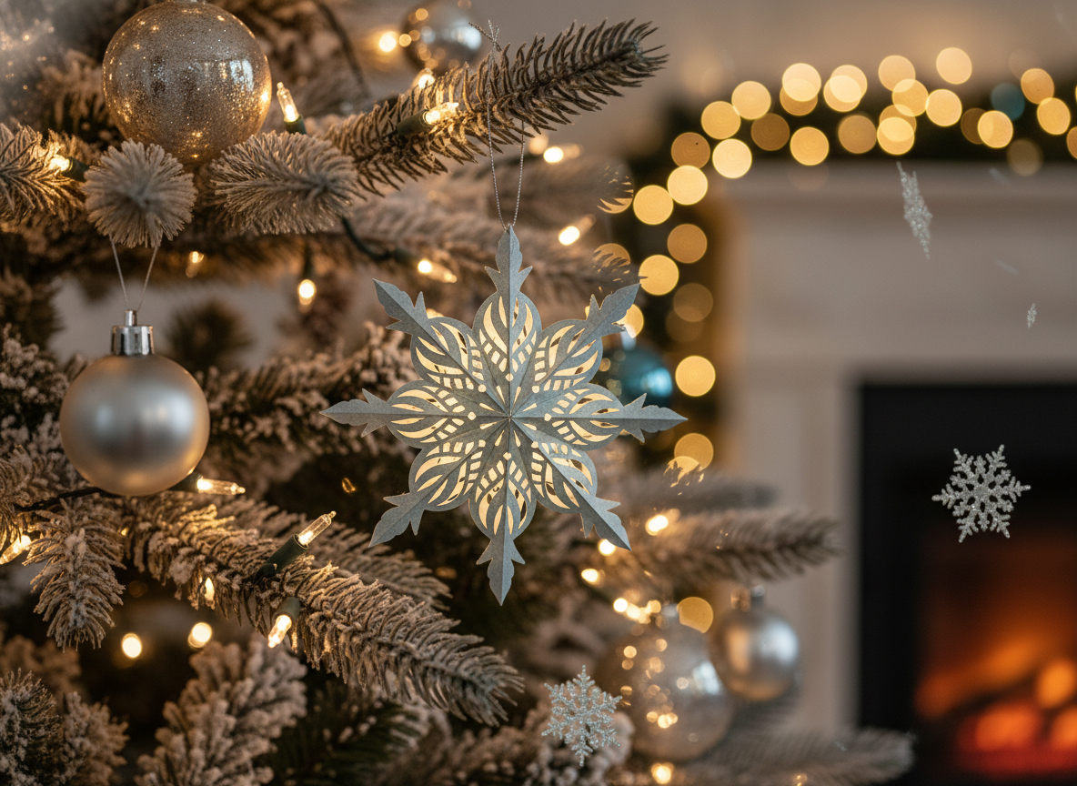 [2D FLAT ACRYLIC] 3D Paper Snowflake DIY Winter Decor & Christmas Ornaments