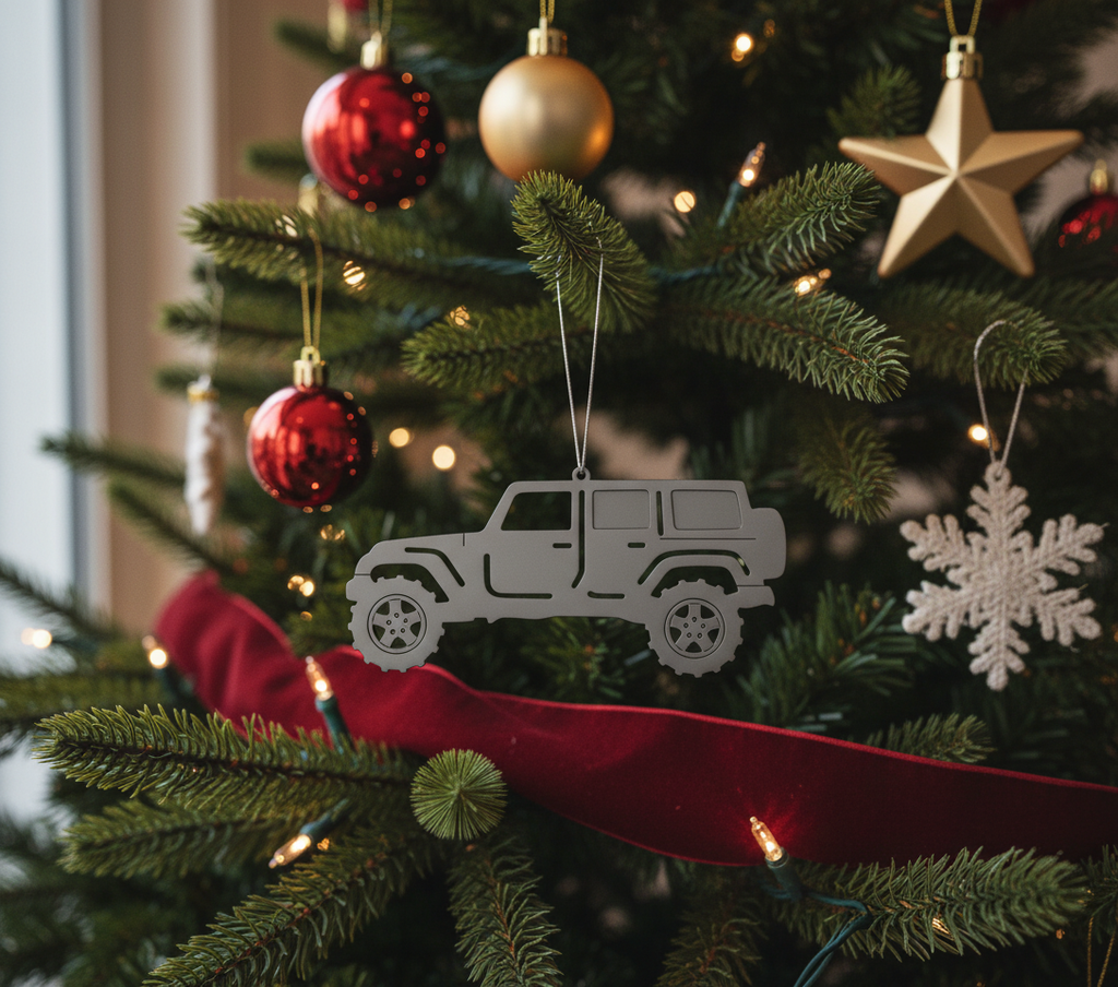 [2D FLAT ACRYLIC] Personalized Trucker Angel Wings Christmas Ornament | Custom Truck Driver Gift