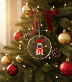 [2D FLAT ACRYLIC] Cavalier King Charles Spaniel Christmas Ornament | Ceramic Dog Lover Decoration