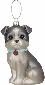 [2D FLAT ACRYLIC] Cairn Terrier Glass Christmas Ornament | Hand-Blown Holiday Tree Decor