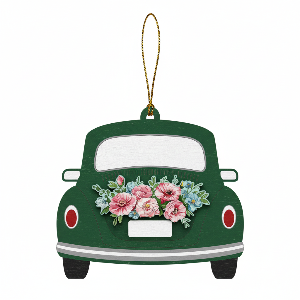 [2D FLAT ACRYLIC] Our First Christmas Married Ornament 2025 – Personalized Couple Ornament Keepsake Gift