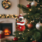 [2D FLAT ACRYLIC] Charming Siamese Cat Christmas Ornament – Holiday Decor & Cat Lover Gift