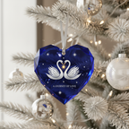 [2D FLAT ACRYLIC] 40th Ruby Anniversary Glass Ornament – Heartfelt Keepsake Gift for Couples