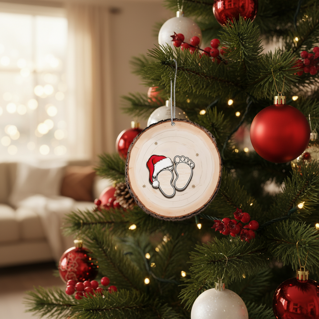 [2D FLAT ACRYLIC] Personalized Baby Announcement Ornament 2026 – See You Soon Keepsake for Expecting Parents