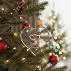 [2D FLAT ACRYLIC] 20th Wedding Anniversary Glass Ornament – 2025 Keepsake Gift for Couples