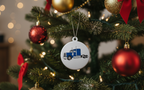[2D FLAT ACRYLIC] Semi Truck Wood Christmas Ornament | Shatterproof Trucker Gift for Holiday Decor