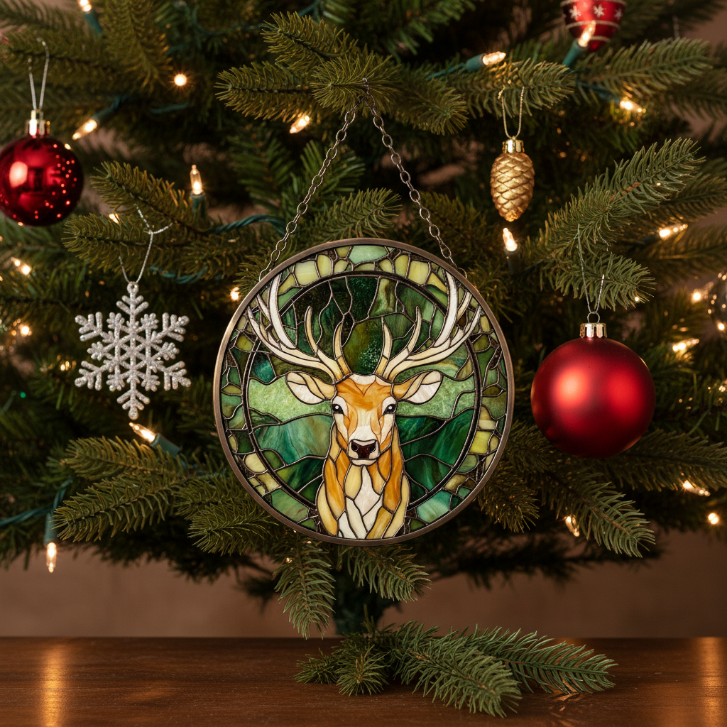 [2D FLAT ACRYLIC] Terrasen Stag Suncatcher – Throne of Glass Inspired Bookish Ornament