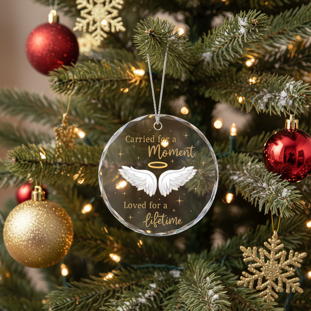 [2D FLAT ACRYLIC] Angel Baby Memorial Ornament 2025 – Heartfelt Miscarriage & Baby Loss Sympathy Gift