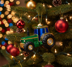 [2D FLAT ACRYLIC] Funny Trucker Christmas Ornament 'This Is How I Roll' | Big Rig Truck Driver Gift