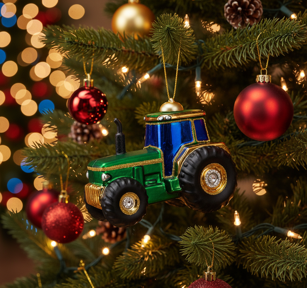 [2D FLAT ACRYLIC] Funny Trucker Christmas Ornament 'This Is How I Roll' | Big Rig Truck Driver Gift