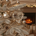 [2D FLAT ACRYLIC] 50th Golden Anniversary Glass Ornament 2025 – Keepsake Gift for Couples