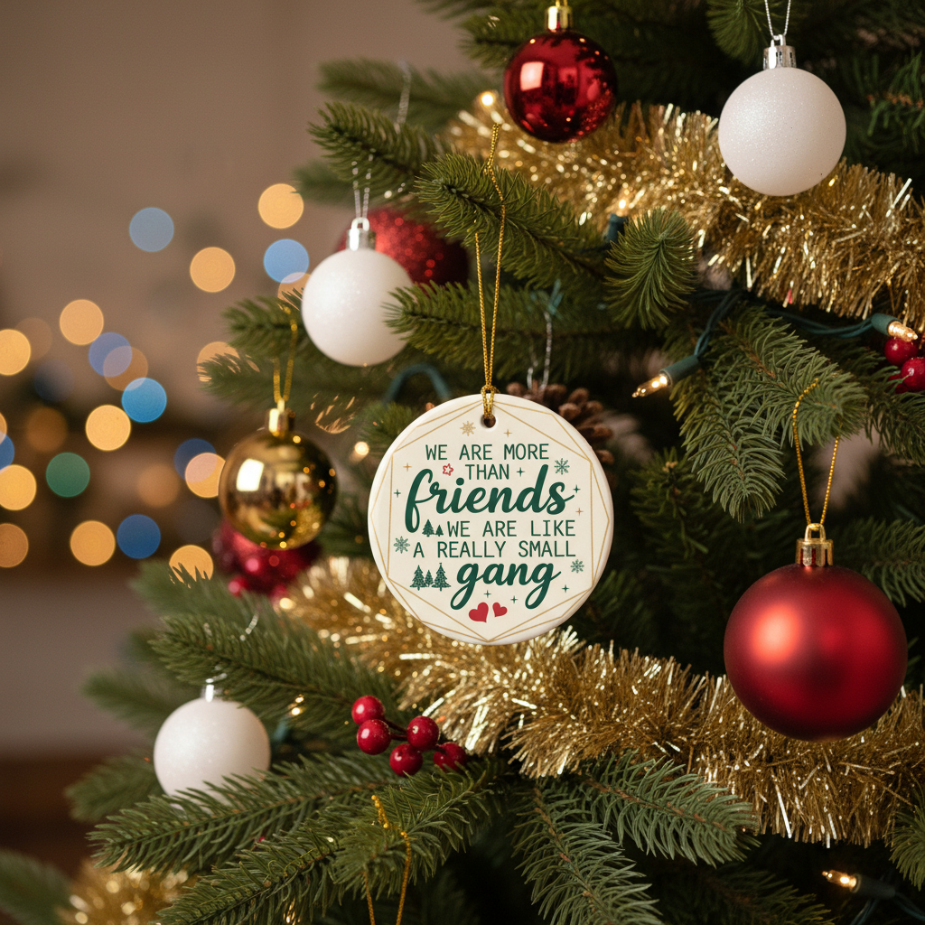 [2D FLAT ACRYLIC] Personalized Friendship Ornament – 'Small Gang' Keepsake Gift for Best Friends