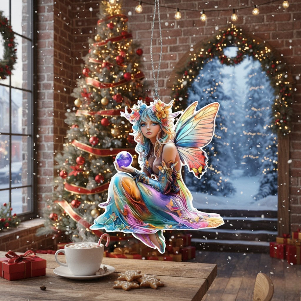 [2D FLAT ACRYLIC] Enchanting Fairy Garden Stake – Acrylic Outdoor Yard Art & Lawn Ornament