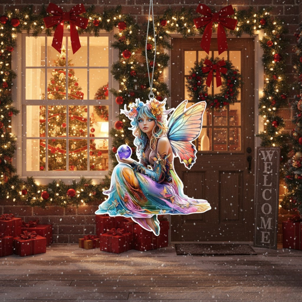 [2D FLAT ACRYLIC] Enchanting Fairy Garden Stake – Acrylic Outdoor Yard Art & Lawn Ornament