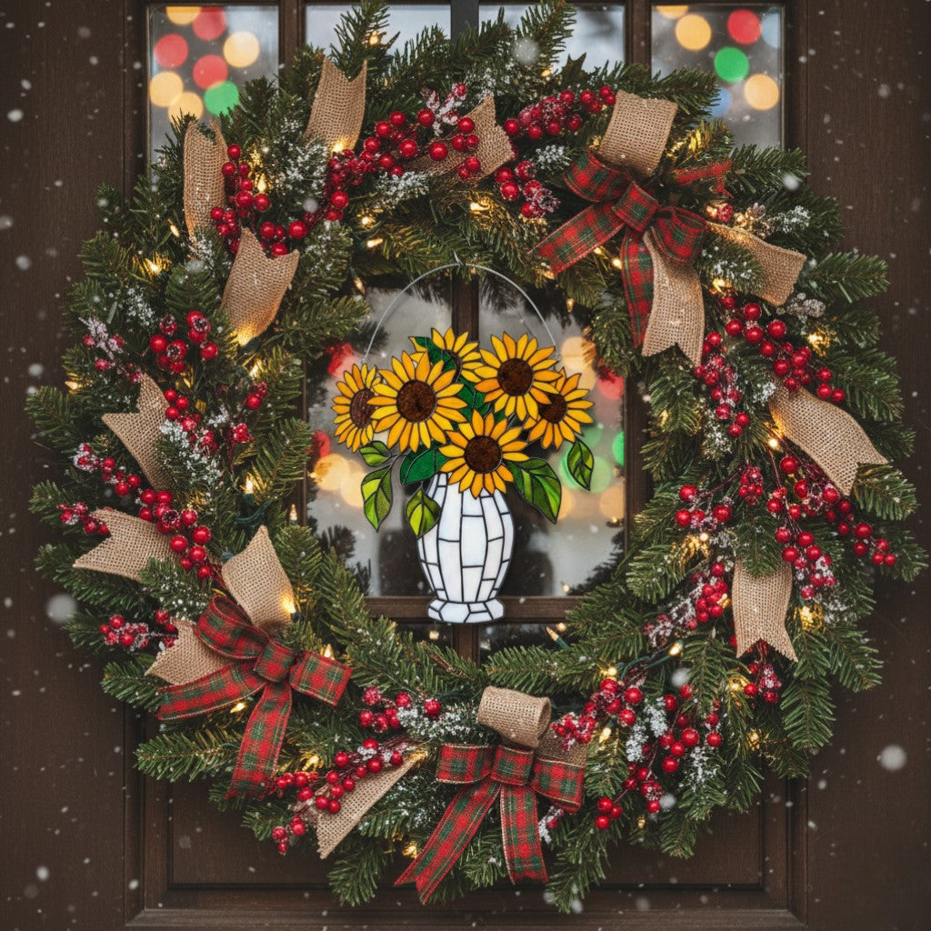 [2D FLAT ACRYLIC] Vibrant Sunflower Suncatcher Ornament – Acrylic Window & Wall Decor