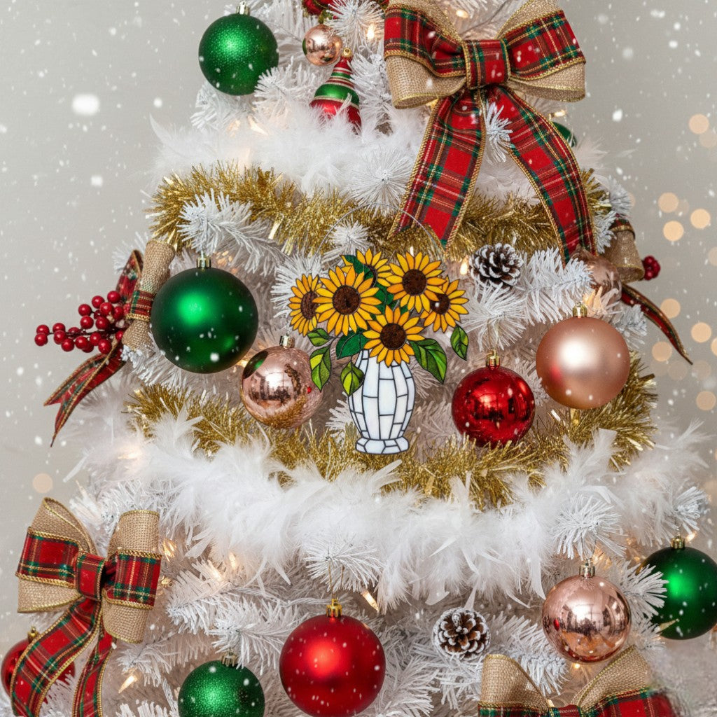 [2D FLAT ACRYLIC] Vibrant Sunflower Suncatcher Ornament – Acrylic Window & Wall Decor