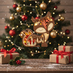 [2D FLAT ACRYLIC] Fox Ornament | 2D Flat Acrylic Ornament | Woodland Animal Christmas Decoration | Clear Forest Fox Gift | Holiday Tree Décor 2025
