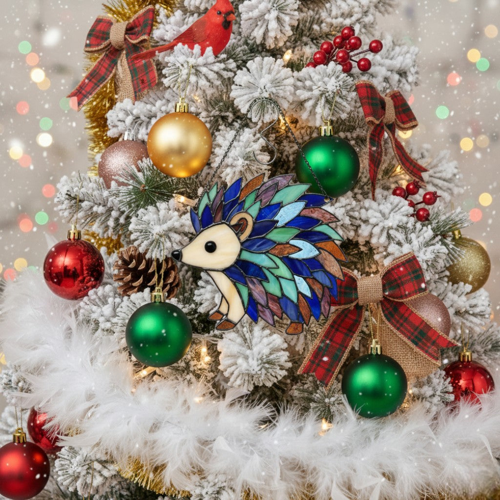 [2D FLAT ACRYLIC] Charming Hedgehog Suncatcher – Acrylic Window Hanging & Home Decor