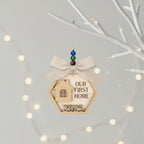 [2D FLAT ACRYLIC] First Christmas Engaged Ornament 2025 – Romantic Keepsake Gift for Couples