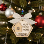 [2D FLAT ACRYLIC] First Christmas Engaged Ornament 2025 – Romantic Keepsake Gift for Couples