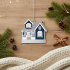 [2D FLAT ACRYLIC] New Home Christmas Ornament 2025 – Metal Housewarming Gift for Couples