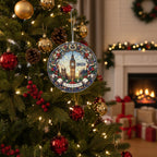 [2D FLAT ACRYLIC] Union Jack London Christmas Ornament – Festive UK Themed Keepsake Gift