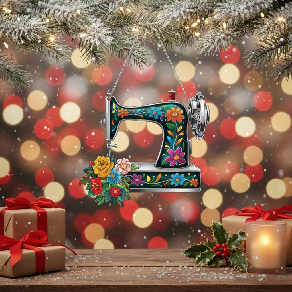 [2D FLAT ACRYLIC] Funny Sloth Christmas Ornament – Cute Holiday Gift for Sloth Lovers