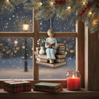 [2D FLAT ACRYLIC] Personalized Book Lover Ornament – Custom 'Girl Who Loves Books' Gift