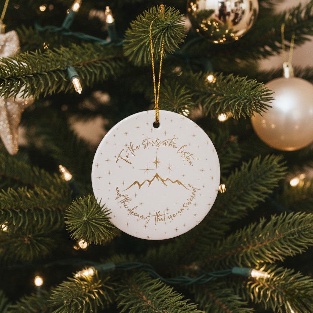 [2D FLAT ACRYLIC] ACOTAR Night Court Glass Ornament – To The Stars Who Listen Bookish Gift