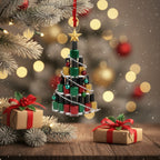 [2D FLAT ACRYLIC] Red Nail Polish Christmas Ornament – Fun Holiday Gift for Nail Techs & Artists