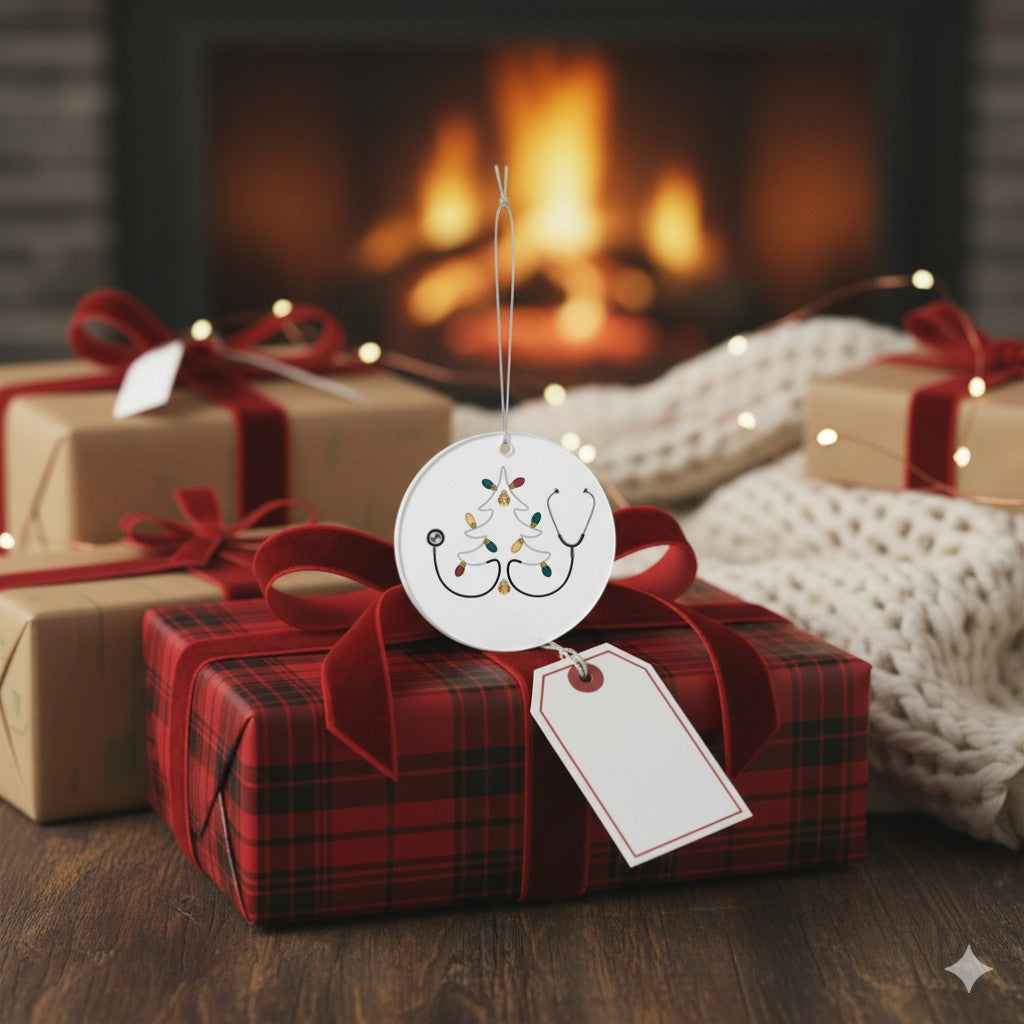 [2D FLAT ACRYLIC] Acrylic Nurse Christmas Ornament – Heartfelt Appreciation Gift for Nurses