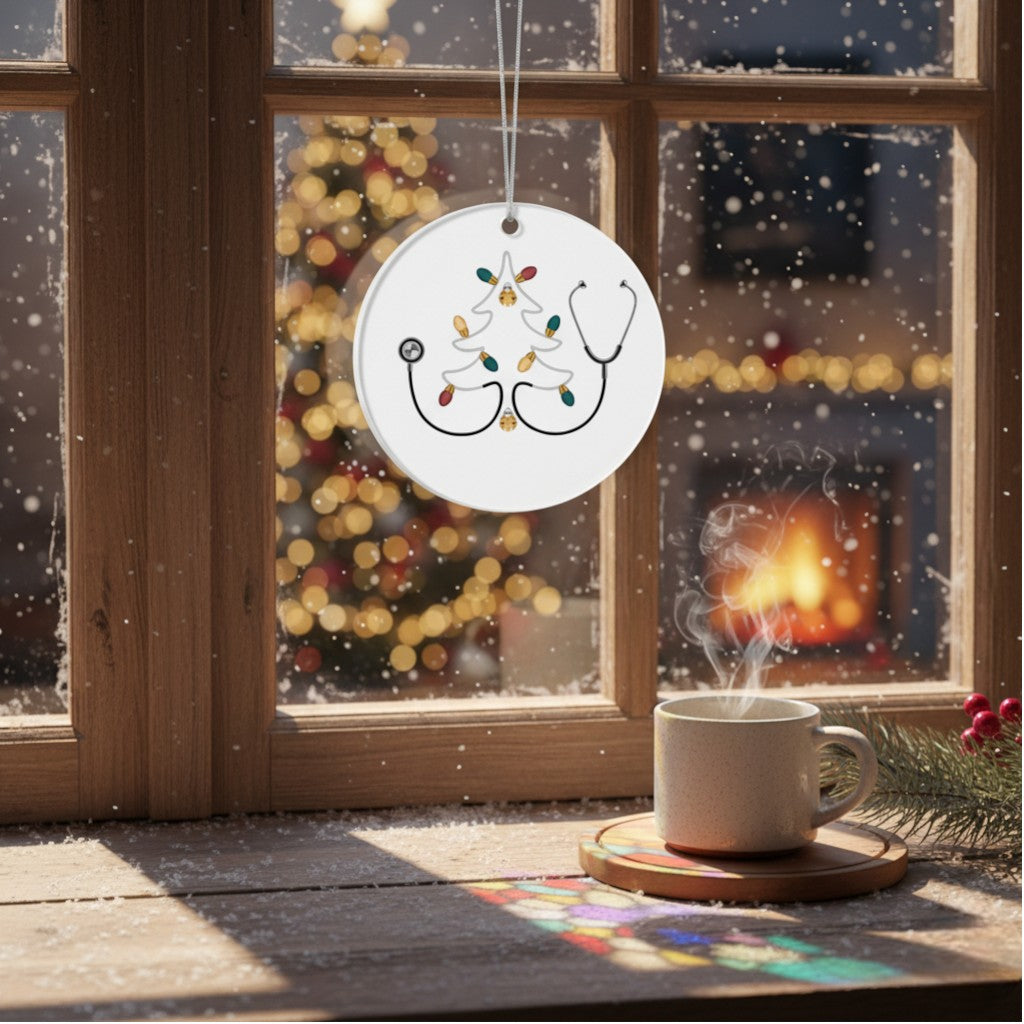 [2D FLAT ACRYLIC] Acrylic Nurse Christmas Ornament – Heartfelt Appreciation Gift for Nurses